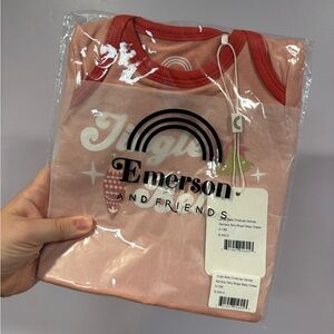 Emerson and Friends Jingle Belle Christmas ringer‎ bodysuit NEW